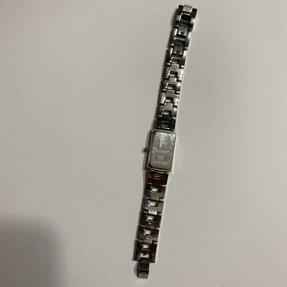 Fossil F2 ES-1107‎ All Stainless Steel Quartz Women's Watch Sz. 6